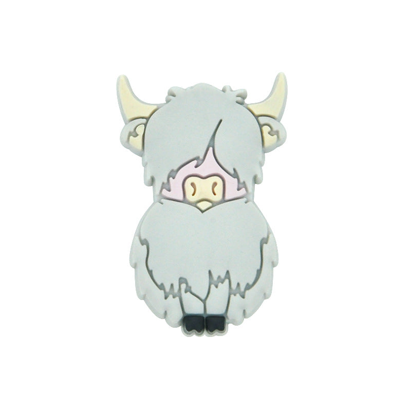 Wholesale 200PCS Baby Molar Cow Shaped Silicone Beads